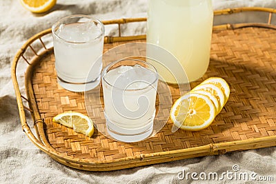 Refreshing Cold Sweet Lemonade Stock Photo