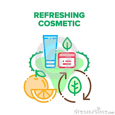 Refreshing Cosmetic Cream Vector Concept Color Stock Photo