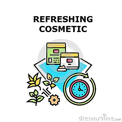 Refreshing Cosmetic Concept Color Illustration Vector Illustration