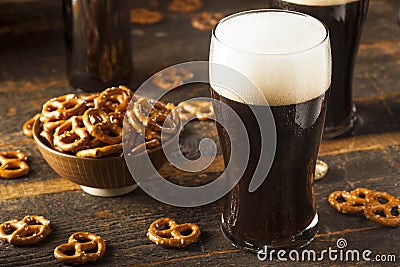 Refreshing Dark Stout Beer Stock Photo