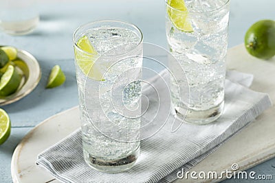 Refreshing Hard Sparkling Water Stock Photo