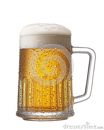 Refreshing mug of beer Stock Photo