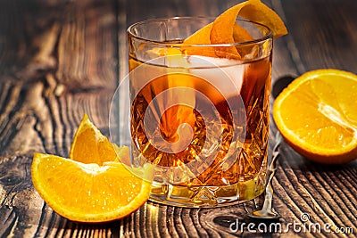 Close up of old-fashioned drink Stock Photo