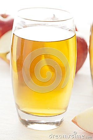 Refreshing Organic Apple Juice Stock Photo