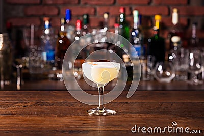 Refreshing Pisco Sour Cocktail Stock Photo