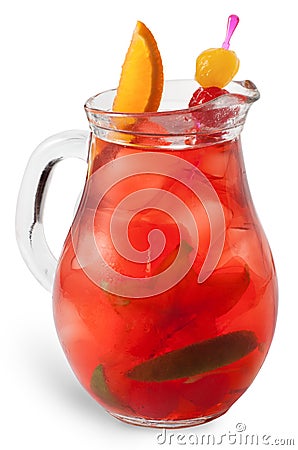 Refreshing sangria (punch) Stock Photo