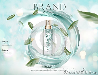 Refreshing skincare spray ads Vector Illustration