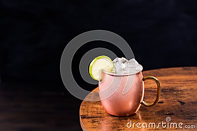 Refreshing Vodka Moscow Mule Cocktail Stock Photo