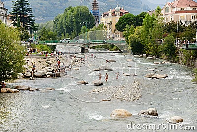 Refreshment in the river Editorial Stock Photo