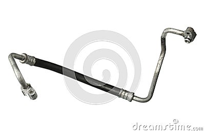 Refrigerant pressure hose with fittings Stock Photo