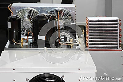 Refrigeration compressor unit Stock Photo