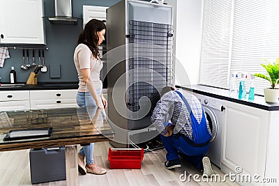 Refrigerator Appliance Stock Photo