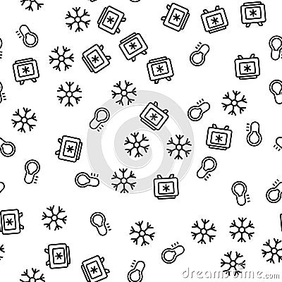 Refrigerator And Freezer Seamless Pattern Vector Vector Illustration