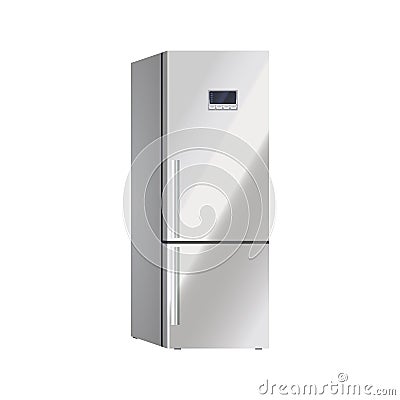 Refrigerator or fridge, vector icon or clipart. Vector Illustration