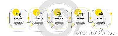 Refrigerator timer, Success business and Send box icons set. Read instruction sign. Vector Vector Illustration