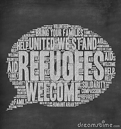 Refugees Welcome Stock Photo