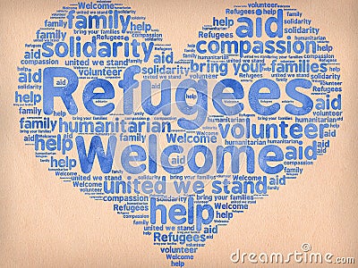 Refugees Welcome Stock Photo