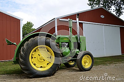 Refurbished John Deere Tractor Editorial Stock Photo