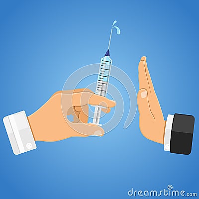 Refusal of Vaccination Concept Vector Illustration