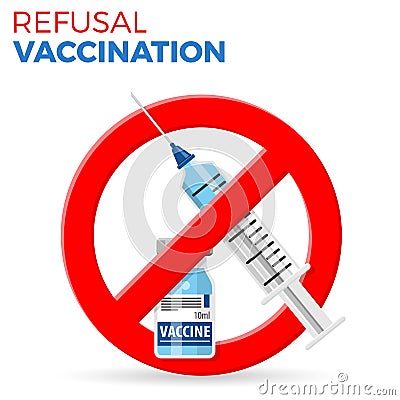 Refusal of Vaccination Concept Vector Illustration