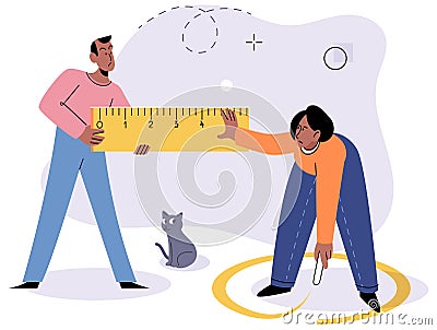 Refuse. Disagreements can arise due to differences in communication styles and behavioral patterns Cartoon Illustration