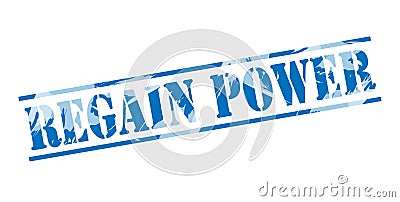 Regain power blue stamp Stock Photo