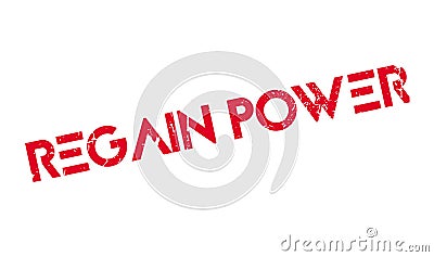 Regain Power rubber stamp Vector Illustration