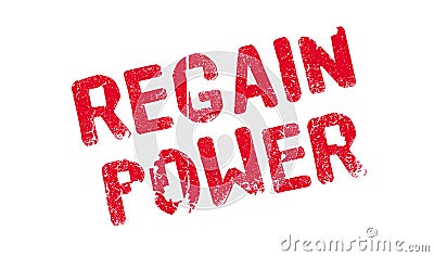 Regain Power rubber stamp Vector Illustration