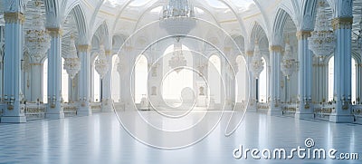 regal ballroom interior palace venue, ai Stock Photo