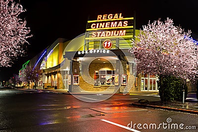 Regal Cinemas Stadium 11 in Salem, Oregon Editorial Stock Photo