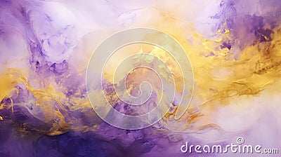 regal gold purple background Cartoon Illustration