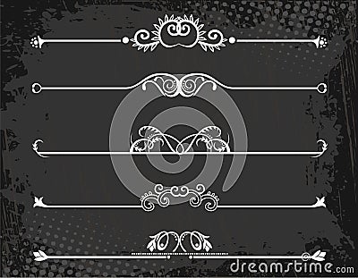 Regal rule line with crowns Vector Illustration