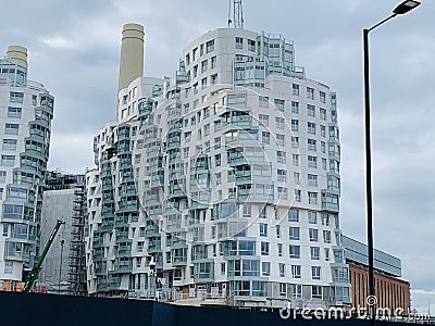 The regeneration of Battersea power station, master planned by Rafael ViÃ±oly, is midway through construction in London Editorial Stock Photo