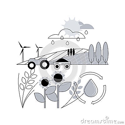 Regenerative agriculture abstract concept vector illustration. Vector Illustration