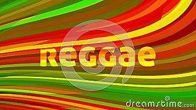 Reggae background with curved stripes Vector Illustration