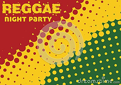 Reggae background with halftone effect. Vector pattern Vector Illustration