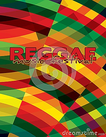 Reggae background for music festival. Vector graphic pattern Vector Illustration