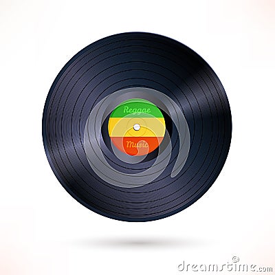 Reggae vinyl record Vector Illustration