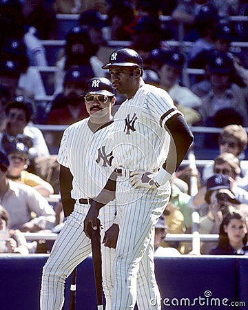 Reggie Jackson and Dave Winfield Editorial Stock Photo