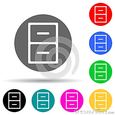 regiment in a circle multi color style icon. Simple thin line, outline vector of web icons for ui and ux, website or mobile Stock Photo