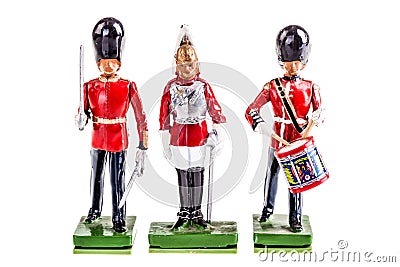 Regiment of tin british guards Stock Photo