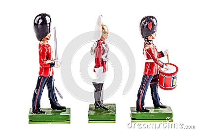 Regiment of tin guards Stock Photo