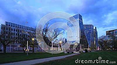 Regina, Canada downtown at twilight Stock Photo