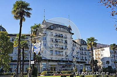 Regina Palace Hotel in Stresa, Italy Editorial Stock Photo