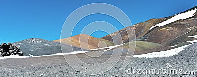 Series of multi-color pre-Andean mountains in Catamarca province, Argentina. 7 of 9 Stock Photo