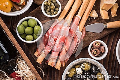 Regional spanish tapa apetizer in bar Stock Photo