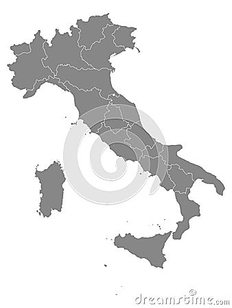 Regions of Italy Vector Illustration