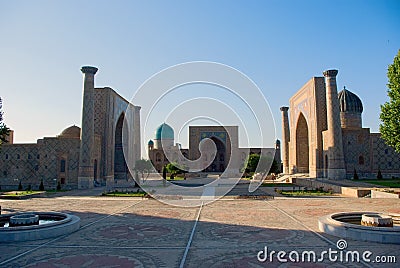 Registan Square. Samarkand Stock Photo