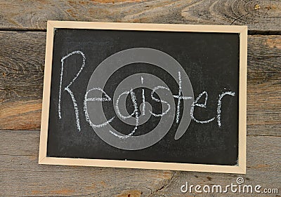 Register for classes concept Stock Photo