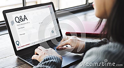 Register Enquiry Online Web Page Concept Stock Photo